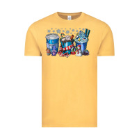 Vintage Mustard Christmas Coffee Vintage Tee - CowhideDigitalArt