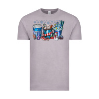 Vintage Zinc Christmas Coffee Vintage Tee - CowhideDigitalArt