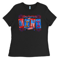Black american mini Ladies Tee - CowhideDigitalArt
