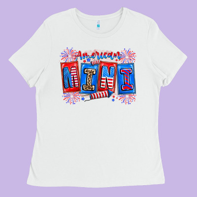 American Mini Ladies Tee Designed By Cowhidedigitalart