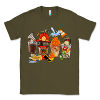Army Green Firefighter Coffee Cups Classic Tee - FaDigitalArtStudio