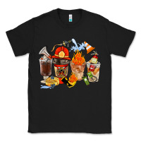 Black Firefighter Coffee Cups Classic Tee - FaDigitalArtStudio
