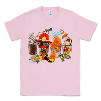 Bubblegum Pink Firefighter Coffee Cups Classic Tee - FaDigitalArtStudio