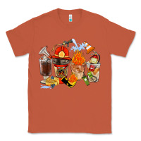 Copper Firefighter Coffee Cups Classic Tee - FaDigitalArtStudio