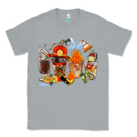 Heather Grey Firefighter Coffee Cups Classic Tee - FaDigitalArtStudio