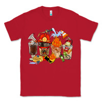 Red Firefighter Coffee Cups Classic Tee - FaDigitalArtStudio