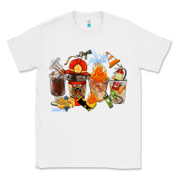 White Firefighter Coffee Cups Classic Tee - FaDigitalArtStudio