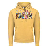 Vintage Mustard faith cross Vintage Hoodie - Artiststas