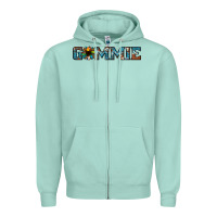 Seafoam gammie sunflower cowhide Zipper Hoodie - Jasminsmagicworld