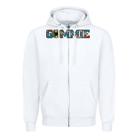 White gammie sunflower cowhide Zipper Hoodie - Jasminsmagicworld