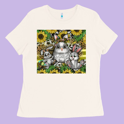 Easter Ladies Tee Designed By Cowhidedigitalart