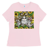 Bubblegum Pink easter Ladies Tee - CowhideDigitalArt