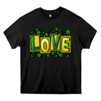 Black St. Patrick's Day love Heavy Core Tee - FaDigitalArtStudio