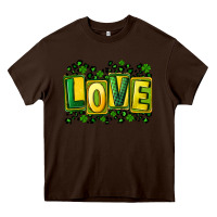 Chocolate Brown St. Patrick's Day love Heavy Core Tee - FaDigitalArtStudio