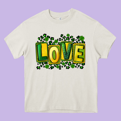St. Patrick's Day Love Heavy Core Tee Designed By Fadigitalartstudio