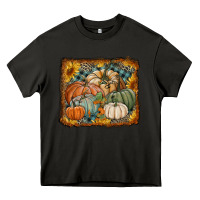 Asphalt pumpkins with sunflowers Heavy Core Tee - RanaPortraitStore