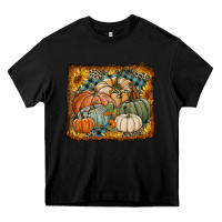 Black pumpkins with sunflowers Heavy Core Tee - RanaPortraitStore