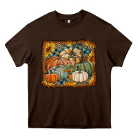 Chocolate Brown pumpkins with sunflowers Heavy Core Tee - RanaPortraitStore