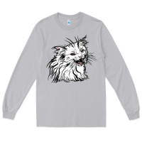 Moon Dust Drawing Cat Long Sleeve Tee - RacoonDesign