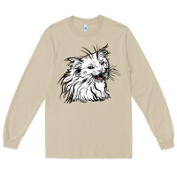 Mushroom Drawing Cat Long Sleeve Tee - RacoonDesign