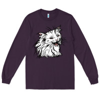 Plum Drawing Cat Long Sleeve Tee - RacoonDesign
