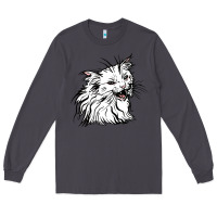 Smoke Drawing Cat Long Sleeve Tee - RacoonDesign