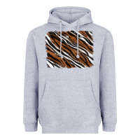 Heather Grey Tiger zebra background Heavyweight Hoodie - RanaPortraitStore