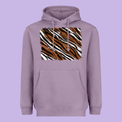 Tiger Zebra Background Heavyweight Hoodie Designed By Ranaportraitstore