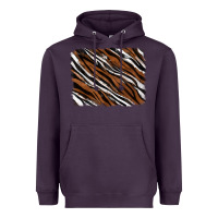 Plum Tiger zebra background Heavyweight Hoodie - RanaPortraitStore