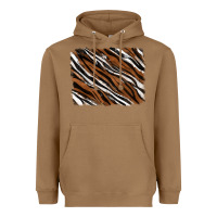 Toasted Coconut Tiger zebra background Heavyweight Hoodie - RanaPortraitStore