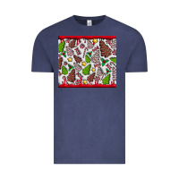 Vintage Denim Christmas Cakes Vintage Tee - CowhideDigitalArt