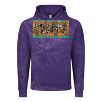 Cloud Purple texas sunflower cactus cowhide leopard licence plate Vintage Hoodie - Artiststas