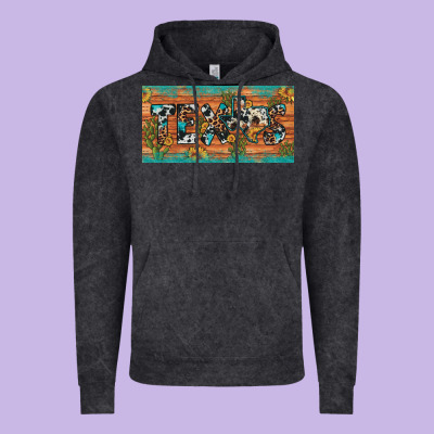 Texas Sunflower Cactus Cowhide Leopard Licence Plate Vintage Hoodie Designed By Artiststas