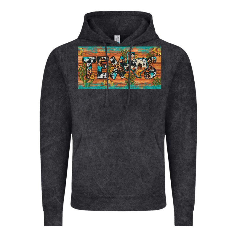 Texas Sunflower Cactus Cowhide Leopard Licence Plate Vintage Hoodie by Artiststas | Teevron