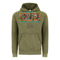 Vintage Olive texas sunflower cactus cowhide leopard licence plate Vintage Hoodie - Artiststas