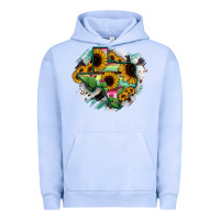 Pigment Grape Ice Texas Map Sunflower Cactus Serape Urban Hoodie - RanaPortraitStore