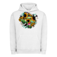 Pigment Lunar Rock Texas Map Sunflower Cactus Serape Urban Hoodie - RanaPortraitStore