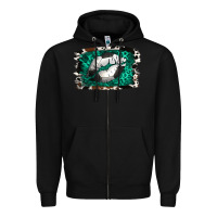 Black Soccer Lips Zipper Hoodie - Jasminsmagicworld