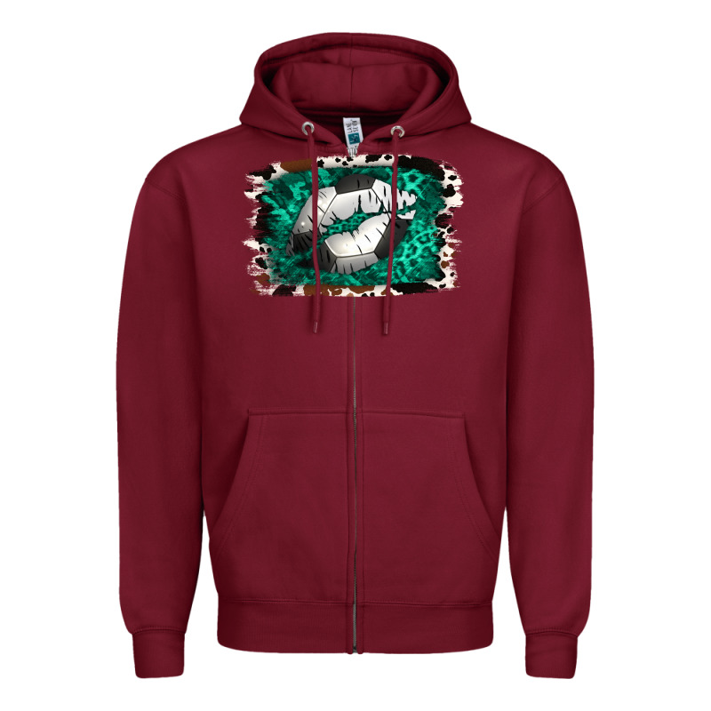 Soccer Lips Zipper Hoodie by Jasminsmagicworld | Teevron
