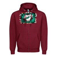 Burgundy Soccer Lips Zipper Hoodie - Jasminsmagicworld