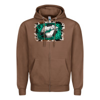 Chestnut Soccer Lips Zipper Hoodie - Jasminsmagicworld