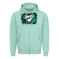 Seafoam Soccer Lips Zipper Hoodie - Jasminsmagicworld