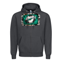 Smoke Soccer Lips Zipper Hoodie - Jasminsmagicworld