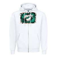 White Soccer Lips Zipper Hoodie - Jasminsmagicworld