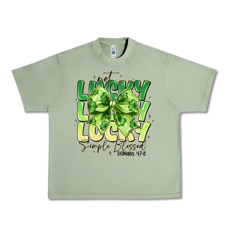 Not Lucky Simply Blessed Urban Heavy Tee by CowhideDigitalArt | Teevron