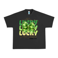 Pigment Black Not Lucky Simply Blessed Urban Heavy Tee - CowhideDigitalArt