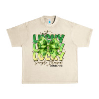 Sandshell Not Lucky Simply Blessed Urban Heavy Tee - CowhideDigitalArt
