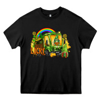Black lucky gnomes truck St. Patrick's Day Heavy Core Tee - FaDigitalArtStudio