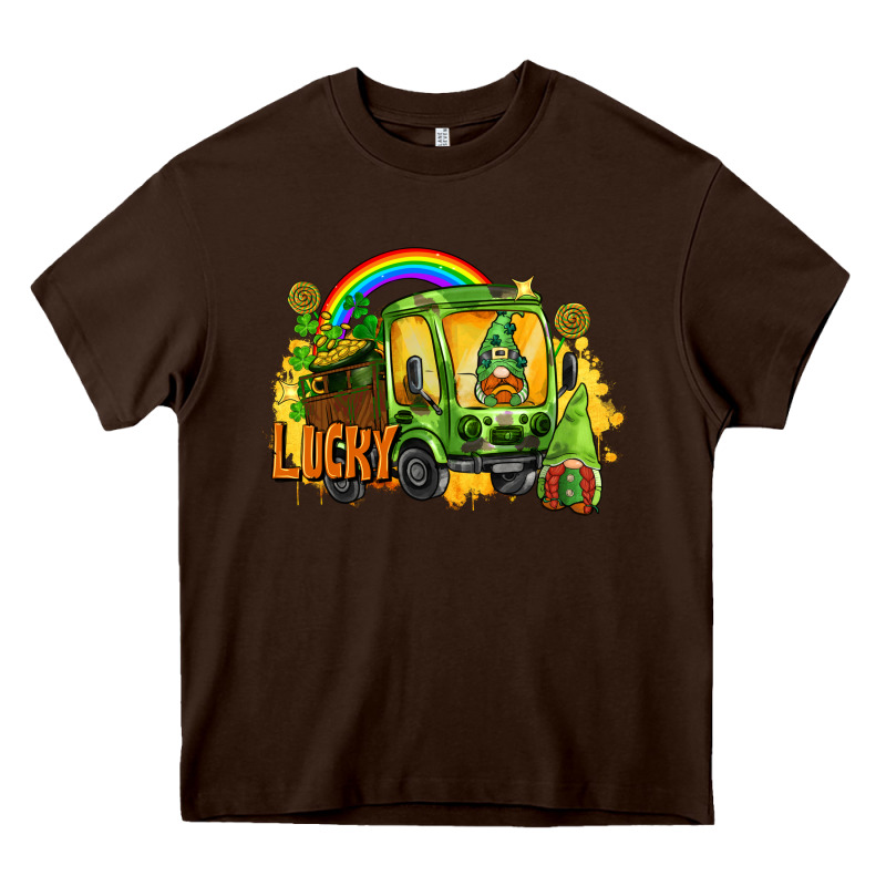 Lucky Gnomes Truck St. Patrick's Day Heavy Core Tee by FaDigitalArtStudio | Teevron