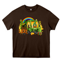 Chocolate Brown lucky gnomes truck St. Patrick's Day Heavy Core Tee - FaDigitalArtStudio